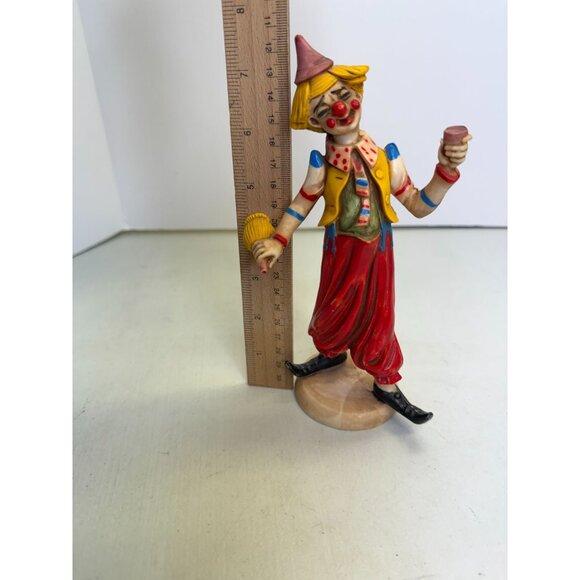 Vintage Fontanini Circus Clown Figurine Cup Drink Detailed Resin Statue Italy - Picture 7 of 8